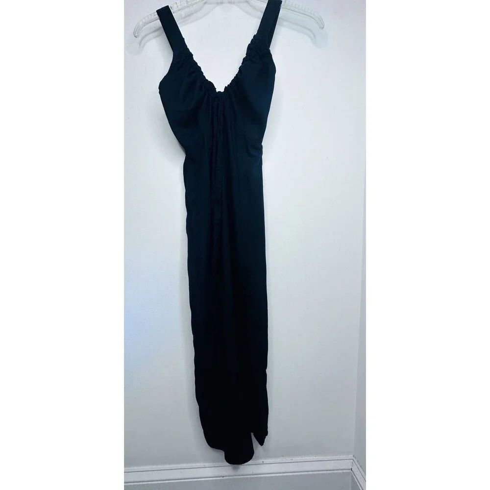 Abercrombie & Fitch XS Floral Slip Midi Dress Summer Vacation Slit Adjustable